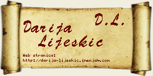 Darija Lijeskić vizit kartica
